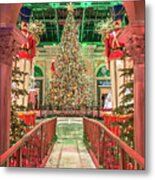 The Bellagio Christmas Tree Under The Arch 2017 Metal Print