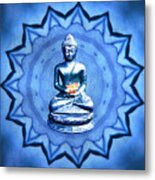 The Blue Buddha Meditation Metal Print