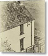 The Boathouse At Laugharne Antique Metal Print