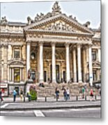 The Bourse In Brussels Metal Print