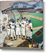 The Brooklyn Dodgers In Ebbets Field Metal Print