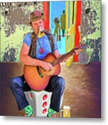 The Busker Metal Print