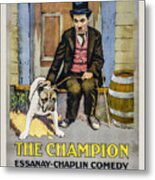 The Champion Chaplin Comedy Metal Print
