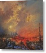 The City In The Sea Metal Print