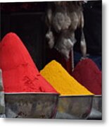 The Colours Of Holi Metal Print