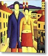 The Couple By Powerstation Metal Print