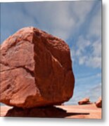 The Cube At Monument Valley Metal Print