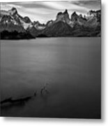 The Cuernos And Lake Pehoe - Patagonia Metal Print