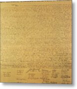 The Declaration of Independence Metal Print