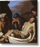 The Entombment By Guercino Metal Print