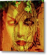 The Face And The Tree Metal Print