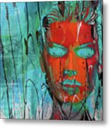 The Face Goes Abstract Metal Print