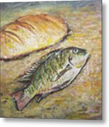 The Fish And The Bread Metal Print