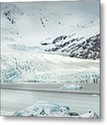 The Fjallajokull Glacier And Ice Lagoon. Metal Print