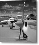 The Fleet In Black And White Metal Print