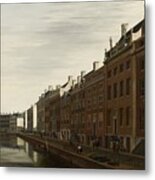 The Golden Bend In The Herengracht, Amsterdam, Seen From The West, 1672 Metal Print