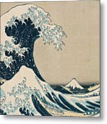 The Great Wave Of Kanagawa Metal Poster