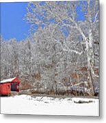 The Henry Bridge After A Late Winter Snow Metal Print