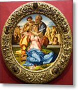 The Holy Family - Doni Tondo - Michelangelo Metal Print