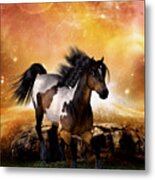 The Horse - Moonlight Run Metal Print