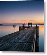 The Jetty To Sunset Metal Print