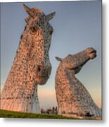 The Kelpies Metal Print