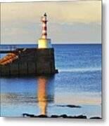 The Lighthouse At Amble Metal Print