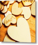 The Love Heart Scatter Metal Print