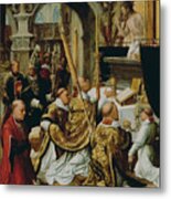 The Mass Of Saint Gregory The Great Metal Print