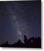 The Milky Way Over Turret Arch Metal Print