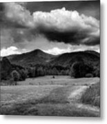 The Mountains Of Western North Carolina In Black And White Metal Print
