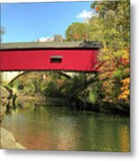 The Narrows Covered Bridge - Sideview Metal Print