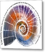 The Nautilus Shell Transparent -  Quote Symbol Of Strength Metal Print