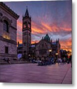 The Old South Church At Sunset Metal Print