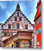 The Old Townhall On The Island Of Lindau At The Lake Constance Metal Print