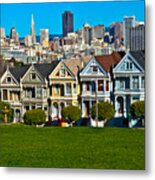 The Painted Ladies Metal Print