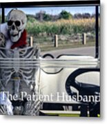 The Patient Husband Waiting In The Golf Cart Metal Print