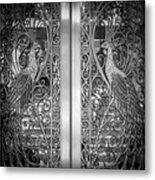 The Peacock Door Metal Print