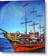The Pirate Ship Ustka In Sopot Metal Print