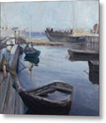 The Post Boats Arrival Metal Print