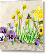 The Promise Of Spring - Pansy Metal Print