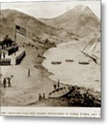 The Raising Of The American Flag And Taking Possession Of Yerba  In 1846 Metal Print