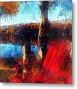 The Red Chair Metal Print