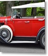 The Red Convertible Metal Print