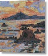 The Red Rocks At Agay Metal Print