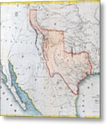 The Republic Of Texas, 1844 Metal Print