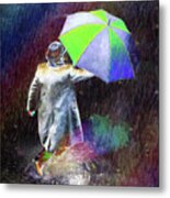 The Sheer Joy Of Puddles Metal Print