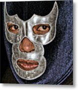 The Stare Of A Masked Luchador Metal Print