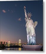The Statue Of Liberty - Tokyo, Japan - Travel Photography Metal Print
