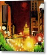 The Streets Run With Crimson And Gold Metal Print